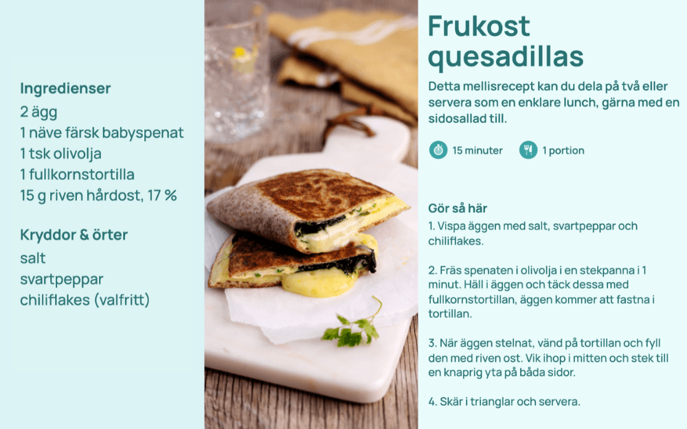 Recept på nyttig quesadillas