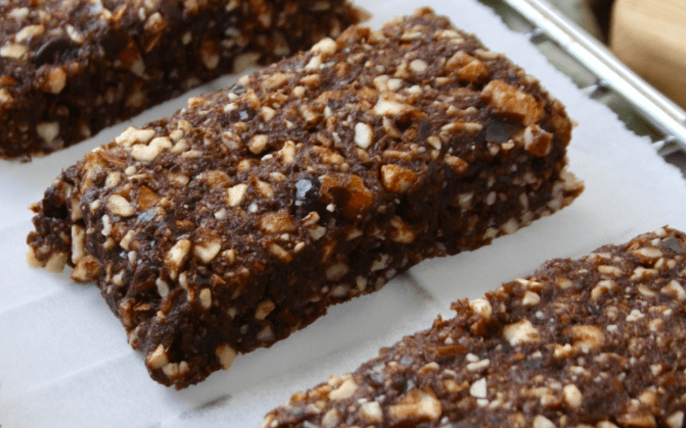 Energibars med kakao och vanilj som ger snabb energi när du ska springa.