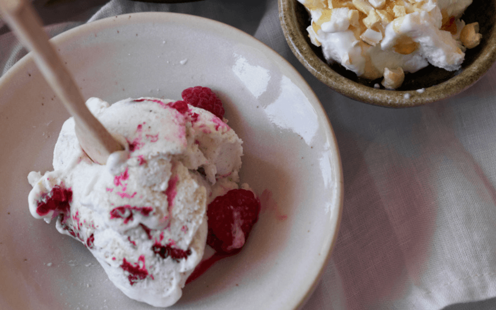 Ett mellanmålsrecept som Sofia skapat till våra deltagare: Frozen yoghurt. Yum! 