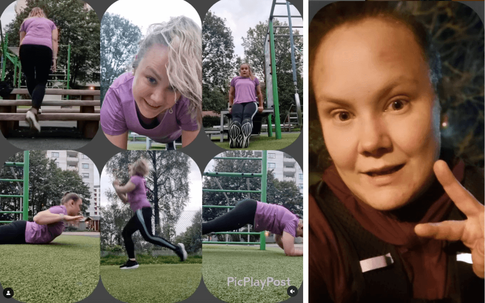Kvinna som tidigare varit utbränd tränar hemifrån och springer.